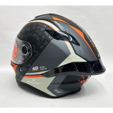 MT Targo S Ivan Ortola B4 Şeffaf Vizörlü V-14B Kapalı Kask Mat Renk 4