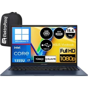 Asus Vivobook X1504VA-NJ426WEP18 Intel Core I7-1355U 40 GB Ram 2 Tb SSD 15.6\ 2