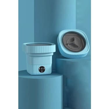 Mini Katlanabilir Çamaşır Makinesi Kamp, Karavan, Seyahat, 220V Girişli 2