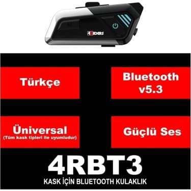 4Riders 4rbt3 Bluetooth Kask Kulaklığı 3