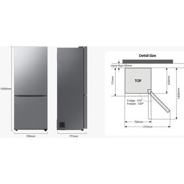 Samsung RB50DG601EWW 508 Litre Beyaz Alttan Donduruculu Buzdolabı 6