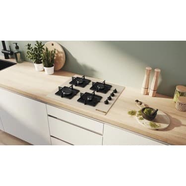 Bosch POP6C1O12O Ocak Ankastre Gazlı Sert Cam Neoklasik Inci Beyazı 4