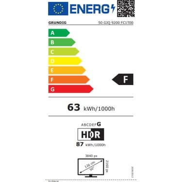 Grundig 50 GJQ 9200 50'' 126 cm 4K Ultra HD Smart Google QLED TV 6