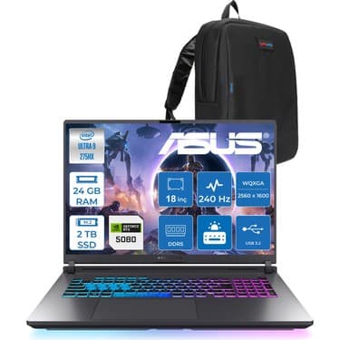 Asus Rog Strix G18 G815LW-S9129 Ultra 9 275HX Aı 24GB GB 2tb SSD 16GB/RTX5080 Gddr7 175W 18\ 2