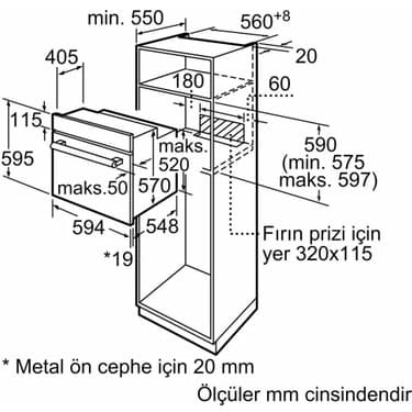 Siemens HB011FBA1T Ankastre Fırın Siyah 5