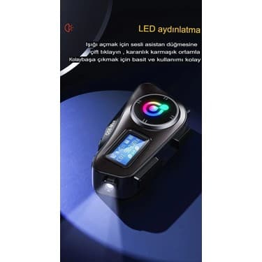 Skygo Q58-MAX Radyolu 2 Kişi Bağlantılı Bluetooth Kask Kulaklık (Ekranlı, Fenerli, Telsiz Intercom) 4