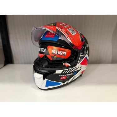 Mt Helmets Kask mt Thunder 4 Sv Luminence A7 Mat Beyaz/mavi 2