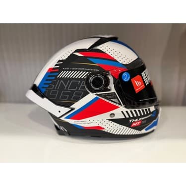 Mt Helmets Kask mt Thunder 4 Sv Luminence A7 Mat Beyaz/mavi 3