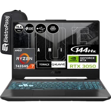 Asus Tuf Gaming A15 FA506NCR-HN035EP9 Ryzen 7 7435HS 16 GB Ram 2 Tb SSD RTX3050 Freedos 15.6\ 2