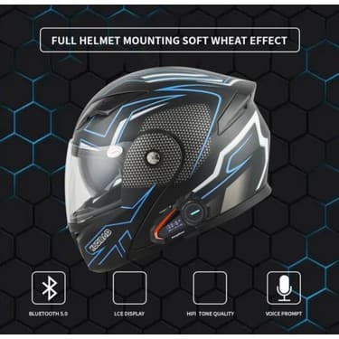 Prepare Fm Radyolu Kask Kulaklığı Su Geçirmez Bluetooth 5.3 Motosiklet Kask Kulaklık 2