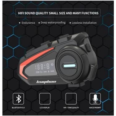 Prepare Fm Radyolu Kask Kulaklığı Su Geçirmez Bluetooth 5.3 Motosiklet Kask Kulaklık 5