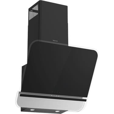 Tecna 8871 60 cm Siyah Duvar Tipi Davlumbaz - Beyaz Cam Detaylı, Dokunmatik Kontrollü 2