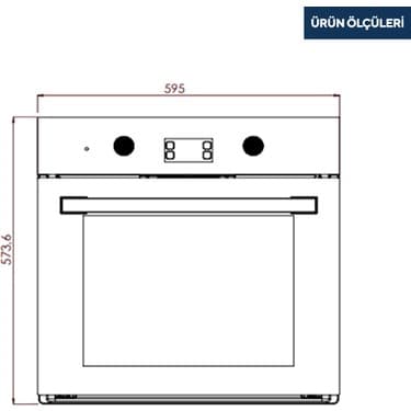 Kumtel Digital Bej Cam Ankastre Fırın 9 Prog. B66-SF3 (Ddt) 3