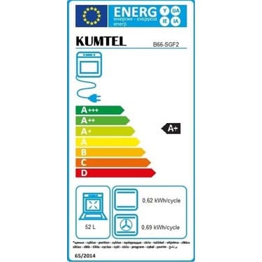 Kumtel Siyah Cam Ankastre Fırın 6 Prog. Piliç Çevirme B66-SGF2(MT) 4