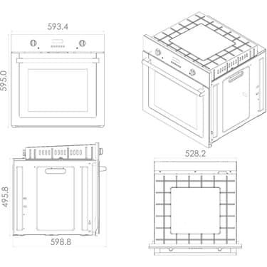 Tecna 8259 9 Fonksiyon Siyah Ankastre Fırın 2