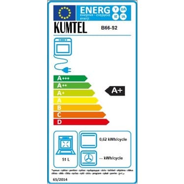 Kumtel Antrasit (Gri) Cam Ankastre Fırın B66-S2 MT 4