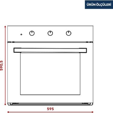 Kumtel Magic cam Ankastre Fırın 8 prog. B66-SF2(MT) 3