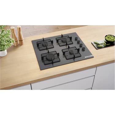 Bosch Siyah Gazlı Ocak Dört Gözlü Cam Yüzeyle 7500 W Güç ve Şık Tasarım 4