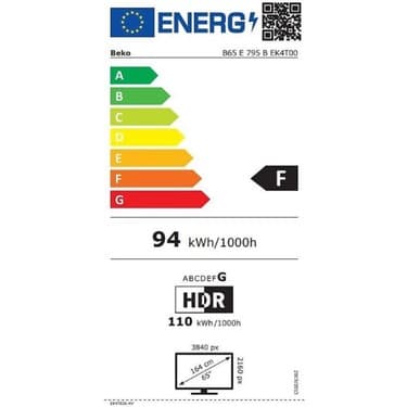 Beko B65 E 795 B 4K Ultra HD 65" 165 Ekran Uydu Alıcılı Google Smart LED TV 2