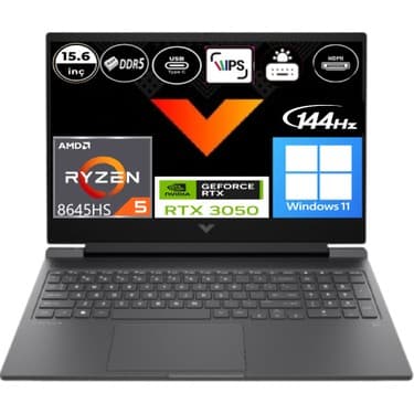 Hp Victus Amd Ryzen 5-8645HS 16 GB Ram 512 GB RTX3050 6gb Windows 11 Pro 15.6\ 2