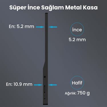 NPO NPM6T 15.6" IPS Fhd 5ms 60Hz Type-C Telefon&oyun Konsolu Uyumlu Dokunmatik Taşınabilir Monitör 4