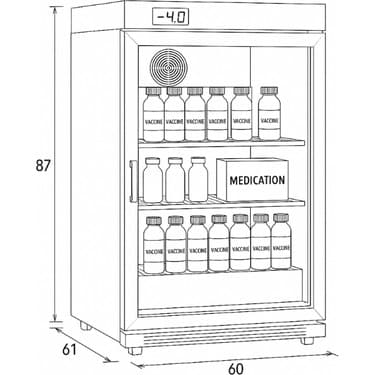 Marketcooler Med170 Medikal Eczane Aşı ve İlaç Soğutucu Muhafaza Dolabı 2