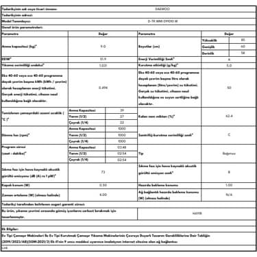 Daewoo D-Tr Wmı 091010 W 9 kg Çamaşır Makinesi 3