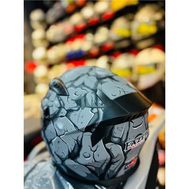 RSV Fazer Siyah Vizör Fantastic Mat Grey Mat Full Face Güneş Vizörlü Motosiklet Kaskı 3