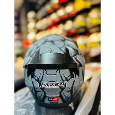 RSV Fazer Siyah Vizör Fantastic Mat Grey Mat Full Face Güneş Vizörlü Motosiklet Kaskı 4