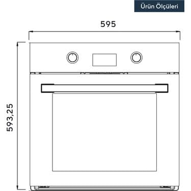 Kumtel Digital Siyah Ankastre Fırın 8 Prog. B66 - Sf2 (Ddt) 2