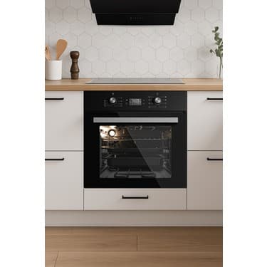 Kumtel Siyah Cam Dijital / Dokunmatik Ankastre Set - 8 Programlı (KO-40 TAHDF Ocak B66 - Sf2 Ddt Fırın DA6-835 Davlumbaz) 6