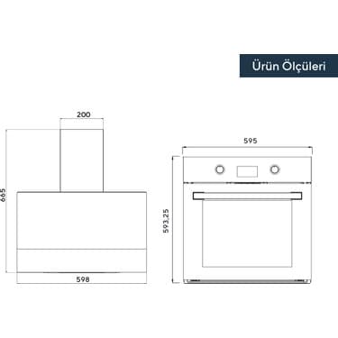 Kumtel Digital Siyah Ankastre Set 5 Gözlü 5