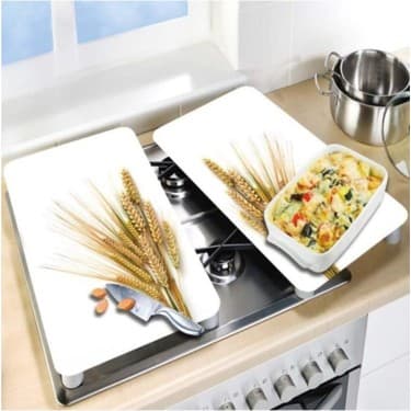 Teknotrust 2'li 30X52 cm Cam Ocak Koruyucu 4'lü Ocaklar Için Başak 2