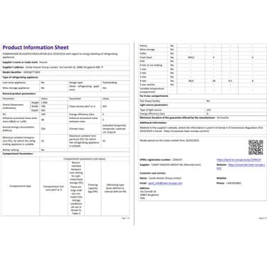 Hoover HODQ4T718EX E Enerji Sınıfı 467 Lt No Frost Buzdolabı 5