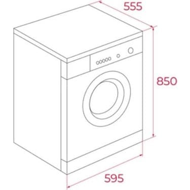Teka - WMK 40940EU WH - Solo  Çamaşır Makinesi - 1400 Devir - 9 Kg Yıkama - Beyaz - 113910020 2