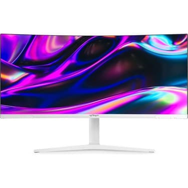 Warp WRP34-165-W 34" 165HZ 1ms Rgb Curved (Hdmı + Display Port) Freesync + G-Sync (3440*1440) Wqhd Oyuncu Monitörü - Beyaz 2