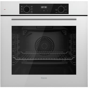 Ferre Flowart-Sılentart Serisi Beyaz Set (SC406-WFA + QBL63CB +D064-SA) - Döküm Izgara / 65 cm Ocak 4