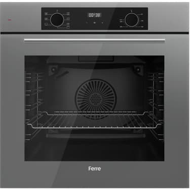 Ferre Flowart Serisi Gri Set (SC408-WFA + QBL63CPR +D079) - Döküm Izgara / 65 cm Ocak 4