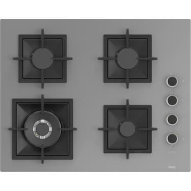 Ferre Steamart-Fryart-Sılentart Serisi Gri Set (SC408-WFA + QEP64CPR +D082-SA) - Döküm Izgara / 65 cm Ocak 2