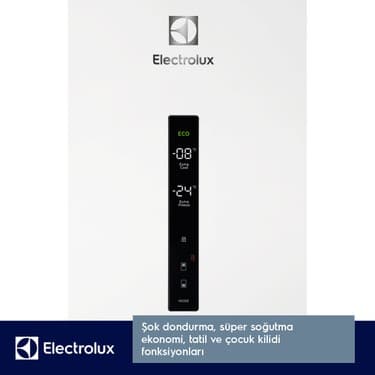 Electrolux LNT7MD58W Twintech No-Frost 588 Lt 84 cm Alttan Donduruculu Buzdolabı D Enerji Sınıfı Beyaz 4