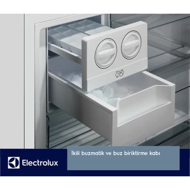 Electrolux LNT7MD58W Twintech No-Frost 588 Lt 84 cm Alttan Donduruculu Buzdolabı D Enerji Sınıfı Beyaz 5