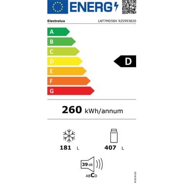 Electrolux LNT7MD58X Twintech No-Frost 588 Lt 84 cm Alttan Donduruculu Buzdolabı D Enerji Sınıfı Inox 6