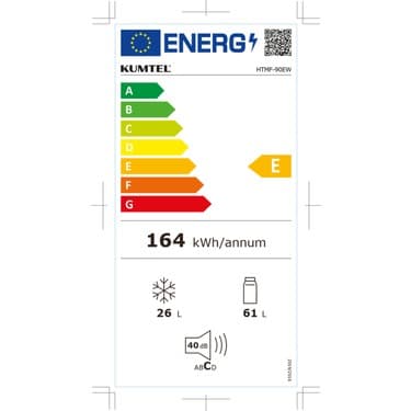 Kumtel 87L MİNİ BUZDOLABI BEYAZ HTMF-90EW 5