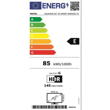 Vestel 65UA9540 65'' 164 Ekran Uydu Alıcılı 4K Ultra HD Android Smart LED TV 4