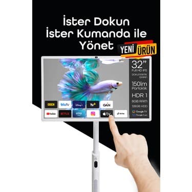 EVAİO EVAIO Plus 32 inç 80 Ekran FHD Taşınabilir Android Smart LED Ekran 2