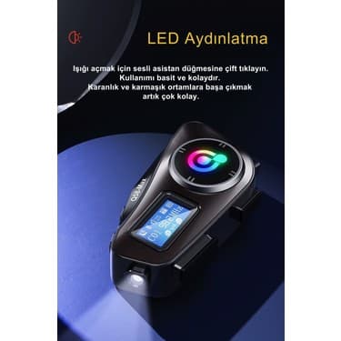 Howear Q58 Max LED Ekranlı Motosiklet Kask Uyumlu Kulaklık Intercom 4