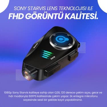 Rexing Kameralı Kask Interkom | Fhd Kamera | Gps | Wi-Fi | Mobil Uygulama | 50+ Saat Konuşma Süresi 3