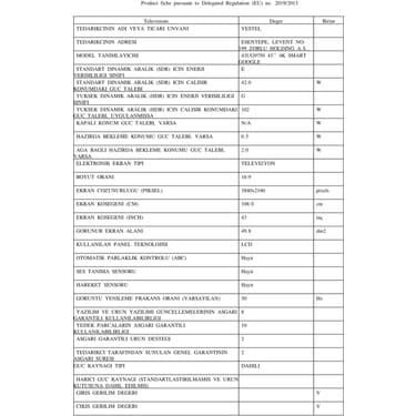 Vestel 43UG9750 43'' 108 Ekran Uydu Alıcılı 4K Ultra HD Smart Google LED TV 7