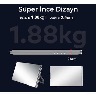 Ultrax 15.6″ Ikili Taşınabilir Monitör Çoklu Ekran Fhd Notebook Monitör 3