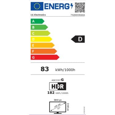 LG 75QNED86A6A 75'' 191 Ekran Uydu Alıcılı 4K Ultra HD Smart webOS QNED TV 4